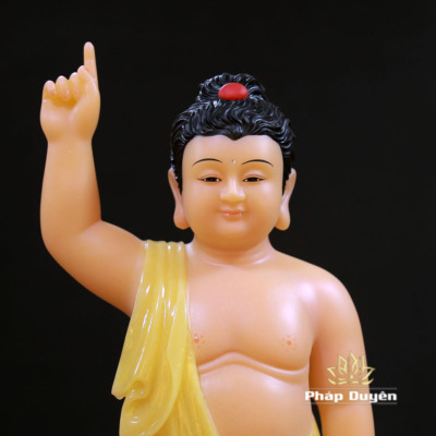 Alternative view of Tượng Phật Đản Sanh, Bằng Bột Đá Thạch Anh, Cao 40cm, 48cm, 66cm