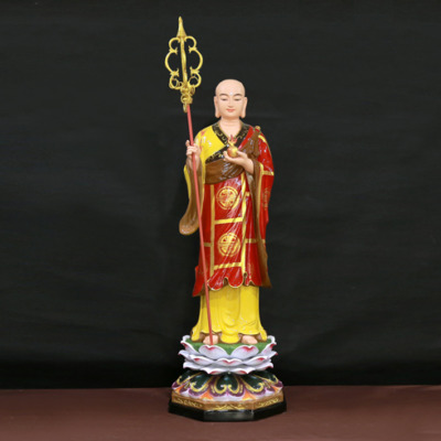 Tượng Đức Mục Kiền Liên Áo Đỏ Bằng Composite Sơn Cao Cấp, Cao 1.1m