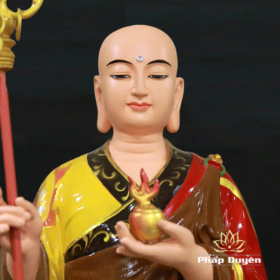 Alternative view of Tượng Đức Mục Kiền Liên Áo Đỏ Bằng Composite Sơn Cao Cấp, Cao 1.1m