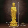 Tượng Phật A Di Đà Thân Vàng Tịnh Tông Bằng Composite, Cao 36cm - Ảnh 6
