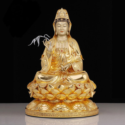 Tượng Quan Âm Bồ Tát, Chất Liệu Đồng, Cao 30cm, 40cm, 48cm, 60cm