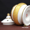 Lư Trầm Sứ Trắng Tâm Kinh Vàng, Cao 15cm - ảnh 4