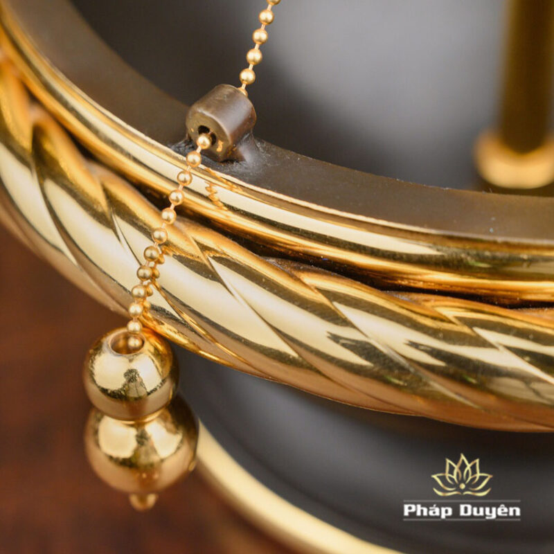 Khay Đỡ Hương Vòng, Bằng Đồng Giả Gốm Viền Dát Vàng, Kích Thước 21*26cm, Trọng Lượng 2.3kg - Ảnh 2