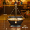 Khay Đỡ Hương Vòng, Bằng Đồng Giả Gốm Viền Dát Vàng, Kích Thước 21*26cm, Trọng Lượng 2.3kg - ảnh 3