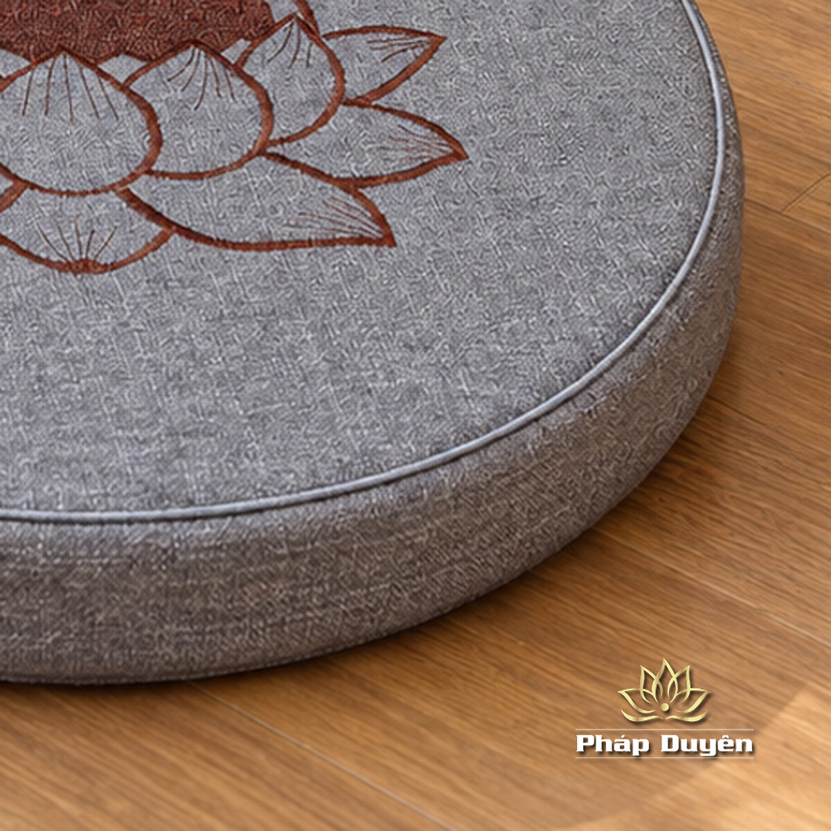 (Pre-order) Bồ Đoàn Thêu Hoa Sen Màu Xám, Kích Thước 49x6cm, 58x6cm - ảnh 9