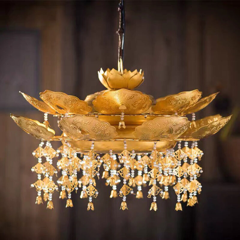 Bảo Cái Bằng Hợp Kim Mạ Vàng, Đường Kính 60cm