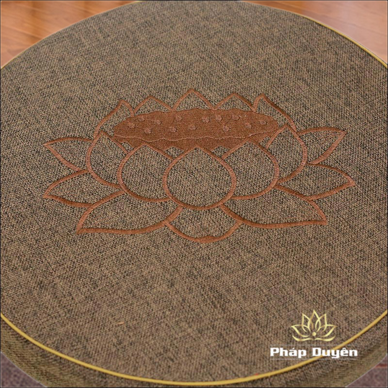 (Pre-order) Bồ Đoàn Thêu Hoa Sen Màu Nâu, Kích Thước 49*6cm, 58*6cm - ảnh 10