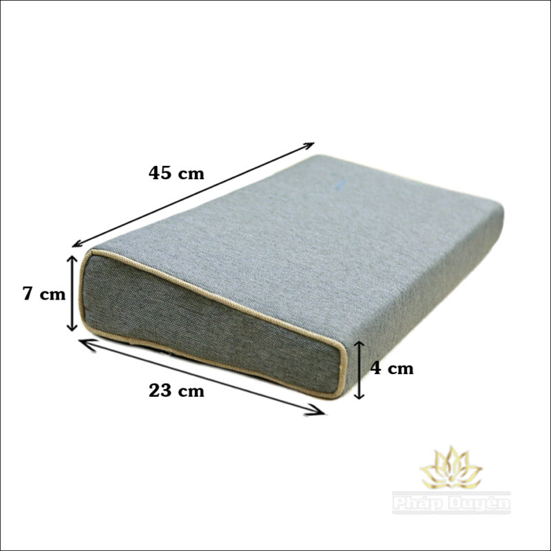 Đệm Dốc Ngồi Thiền, Ruột Xơ Dừa, Mầu Xám, Kích Thước 23x45cm - Ảnh 3