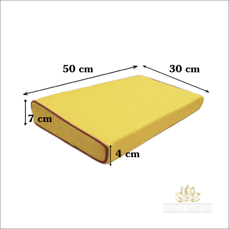 Đệm Dốc Ngồi Thiền, Ruột Xơ Dừa, Mầu Vàng, Kích Thước 30cm x 50cm - Ảnh 4