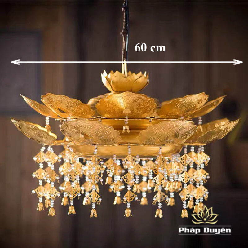 Bảo Cái Bằng Hợp Kim Mạ Vàng, Đường Kính 60cm - Ảnh 6