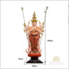 Tượng Thiên Thủ Thiên Nhãn Bằng Đồng Sơn Mầu Họa Tiết, Cao 146cm - ảnh 7
