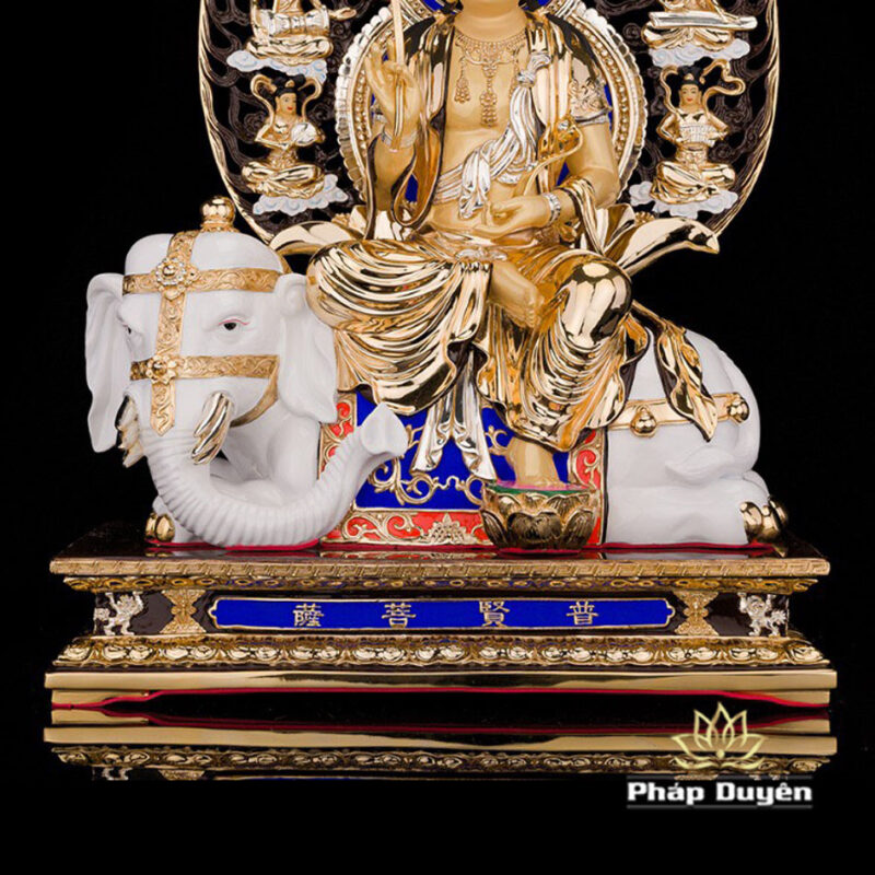 Bộ Tượng Tây Phương Tam Thánh Bằng Đồng Dát Vàng Cao 52cm (Tổng Lá Đề 68cm) - Ảnh 14