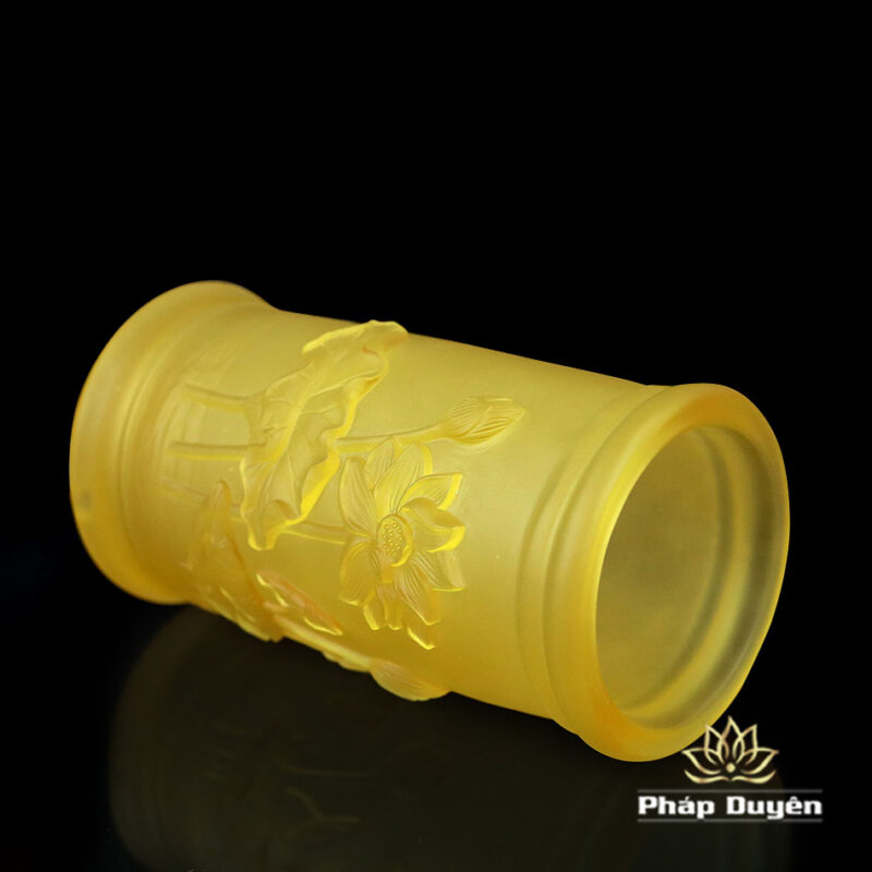 Ống Hương Lưu Ly Hoa Sen Nổi, Cao 20cm - Ảnh 2