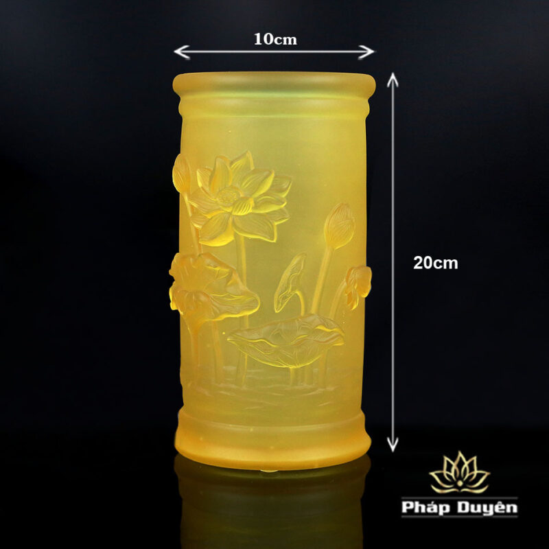 Ống Hương Lưu Ly Hoa Sen Nổi, Cao 20cm - Ảnh 5