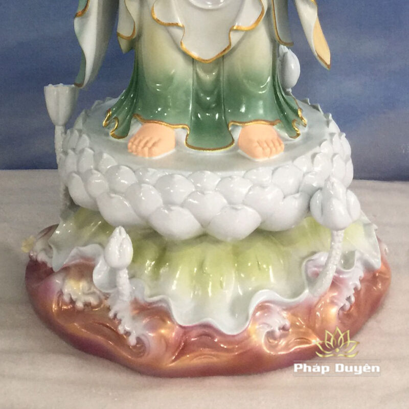 Bộ Tượng Tây Phương Tam Thánh Màu Giả Đá Cao Cấp, Chất Liệu Composit, Cao 90cm - Ảnh 6