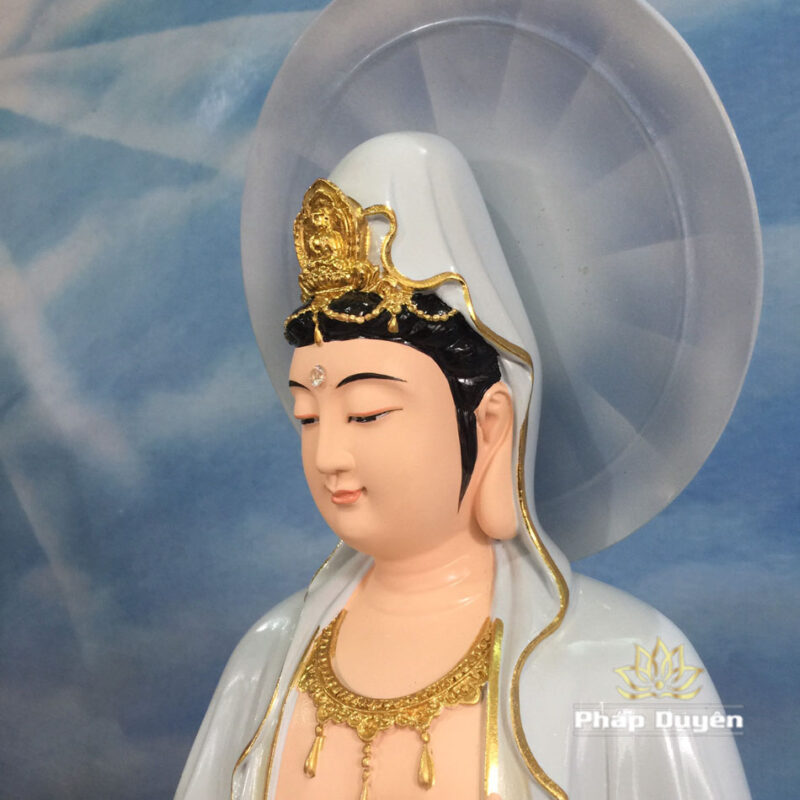 Bộ Tượng Tây Phương Tam Thánh Màu Giả Đá Cao Cấp, Chất Liệu Composit, Cao 90cm - Ảnh 9