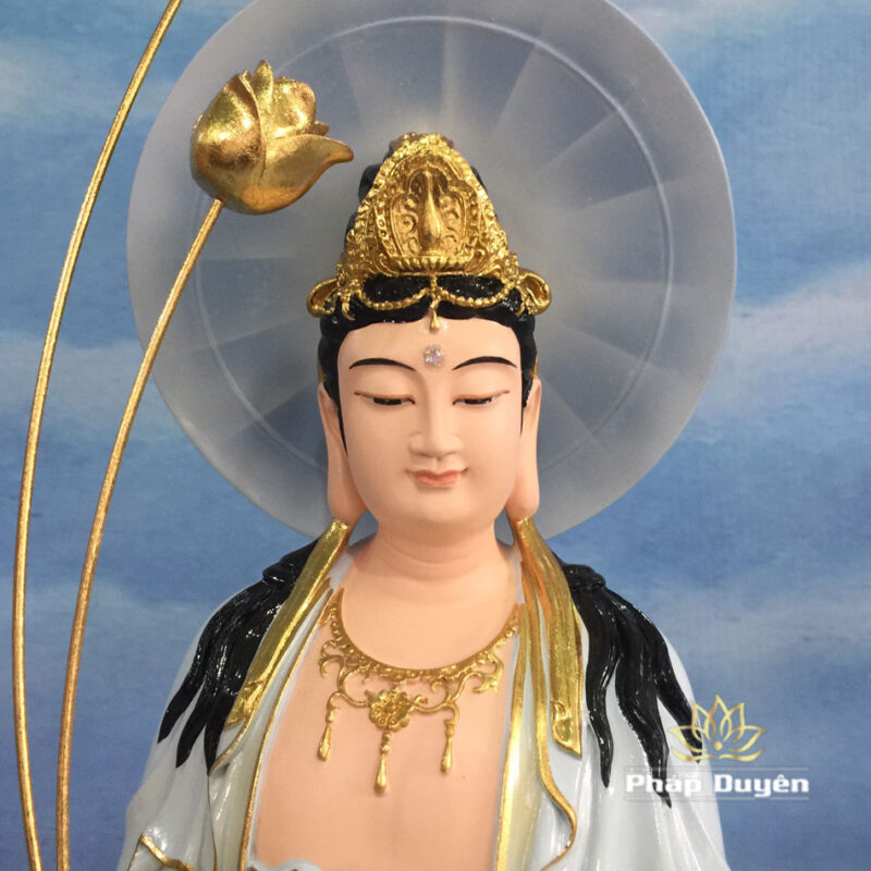 Bộ Tượng Tây Phương Tam Thánh Màu Giả Đá Cao Cấp, Chất Liệu Composit, Cao 90cm - Ảnh 13