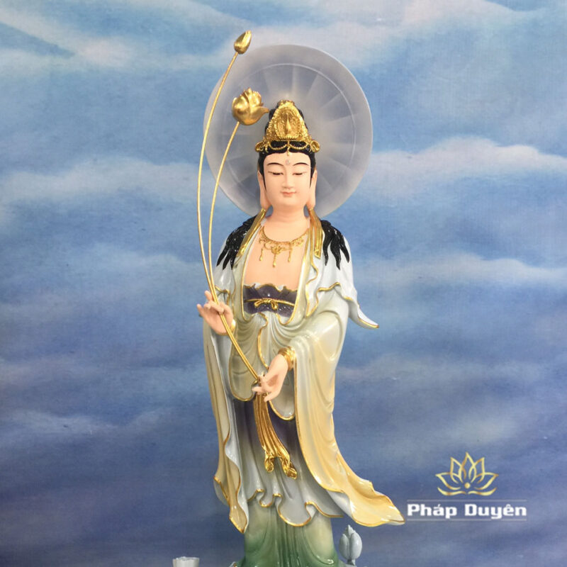 Bộ Tượng Tây Phương Tam Thánh Màu Giả Đá Cao Cấp, Chất Liệu Composit, Cao 90cm - Ảnh 15