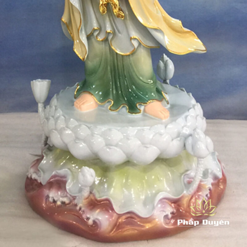 Bộ Tượng Tây Phương Tam Thánh Màu Giả Đá Cao Cấp, Chất Liệu Composit, Cao 90cm - Ảnh 16