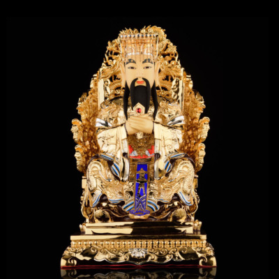 Tượng Ngọc Hoàng Bằng Đồng Dát Vàng, Cao 48cm (27kg)