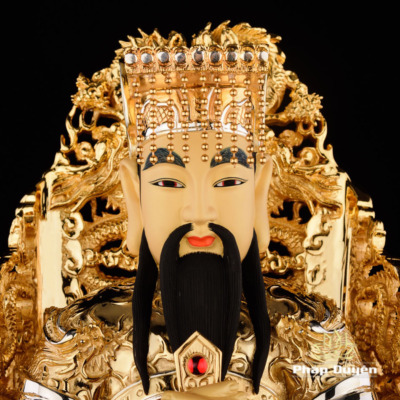 Alternative view of Tượng Ngọc Hoàng Bằng Đồng Dát Vàng, Cao 48cm (27kg)