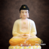 Tượng Bổn Sư Thích Ca Mâu Ni Phật Ngồi Đài Sen, Bột Đá Sơn Màu, Nhiều Kích Thước - ảnh 3