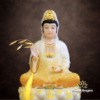 Tượng Quan Âm Bồ Tát Bằng Bột Đá Sơn Vàng, Cao 30cm - ảnh 3