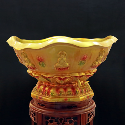 Chậu Tắm Phật Hoa Sen Viền Nổi Size Lớn, Chất Liệu Composite, Đường Kính 95cm, Cao 50cm