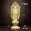 Tượng Quán Thế Âm Gỗ Bách, Cao 43cm - ảnh 4