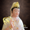 Tượng Quan Âm Bằng Bột Đá, Ngồi Cổ Văn Sơn Hồng Phú Quý, Cao 40-128cm - ảnh 2