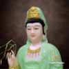 Tượng Ngài Quan Âm Ngồi, Bột Đá Xanh Ngọc Hoa 3D, Cao 30cm, 40cm - Ảnh 3