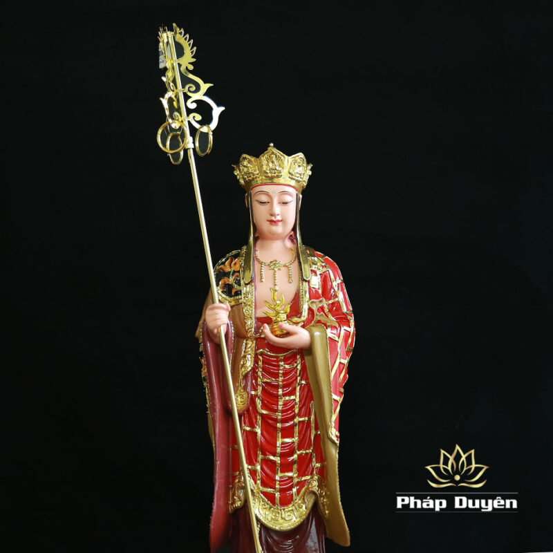 Tượng Đức Địa Tạng Vương Đứng, Chất Liệu Composit, Cao 48cm - Ảnh 4