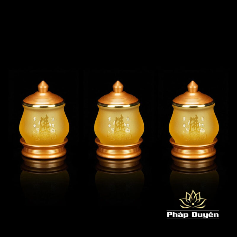 Chén Chữ Phật Khắc Nổi Đế Vàng, Cỡ Nhỏ - Ảnh 4