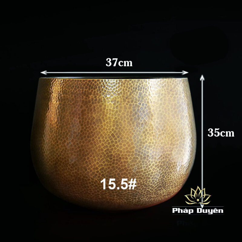 Bộ Chuông Đồng Đen Vân Vàng, Mõ Rồng Bằng Gỗ Bưởi Cao Cấp, Kích Thước 16inch, 18inch - Ảnh 7