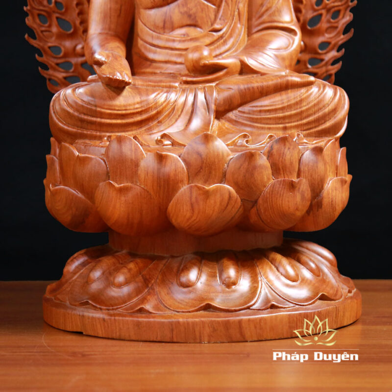 Bộ Tượng Thất Phật Dược Sư Bằng Gỗ Hương Nguyên Khối Cao 50cm (Tổng Lá Đề 62cm) - Ảnh 6
