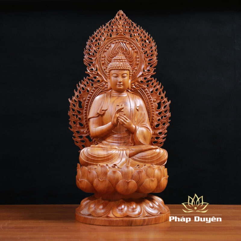 Bộ Tượng Thất Phật Dược Sư Bằng Gỗ Hương Nguyên Khối Cao 50cm (Tổng Lá Đề 62cm) - Ảnh 7
