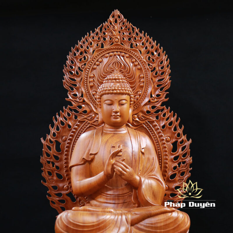 Bộ Tượng Thất Phật Dược Sư Bằng Gỗ Hương Nguyên Khối Cao 50cm (Tổng Lá Đề 62cm) - Ảnh 10