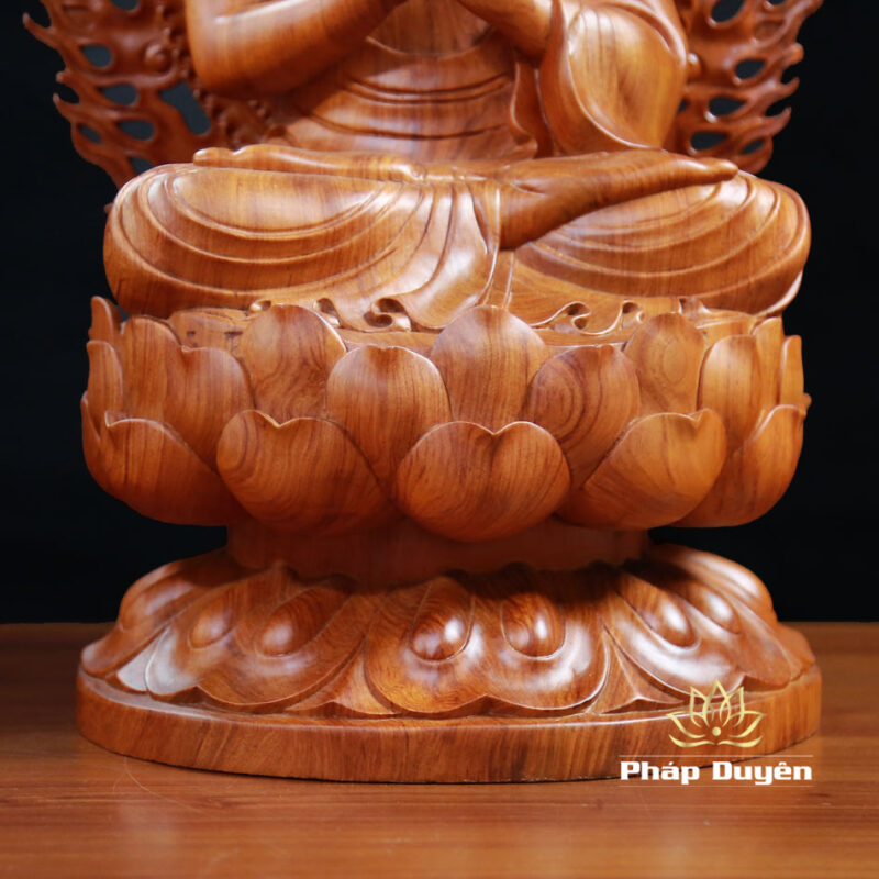 Bộ Tượng Thất Phật Dược Sư Bằng Gỗ Hương Nguyên Khối Cao 50cm (Tổng Lá Đề 62cm) - Ảnh 11