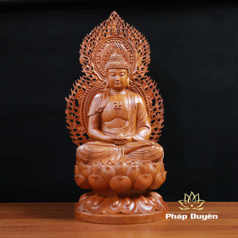 Bộ Tượng Thất Phật Dược Sư Bằng Gỗ Hương Nguyên Khối Cao 50cm (Tổng Lá Đề 62cm) - Ảnh 12