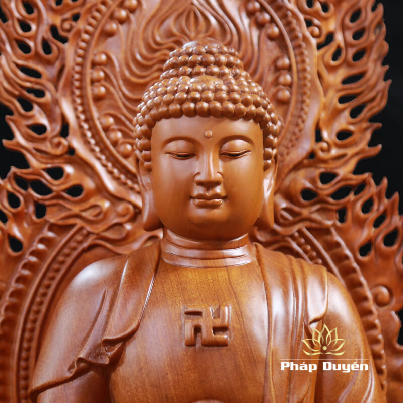 Bộ Tượng Thất Phật Dược Sư Bằng Gỗ Hương Nguyên Khối Cao 50cm (Tổng Lá Đề 62cm) - Ảnh 13