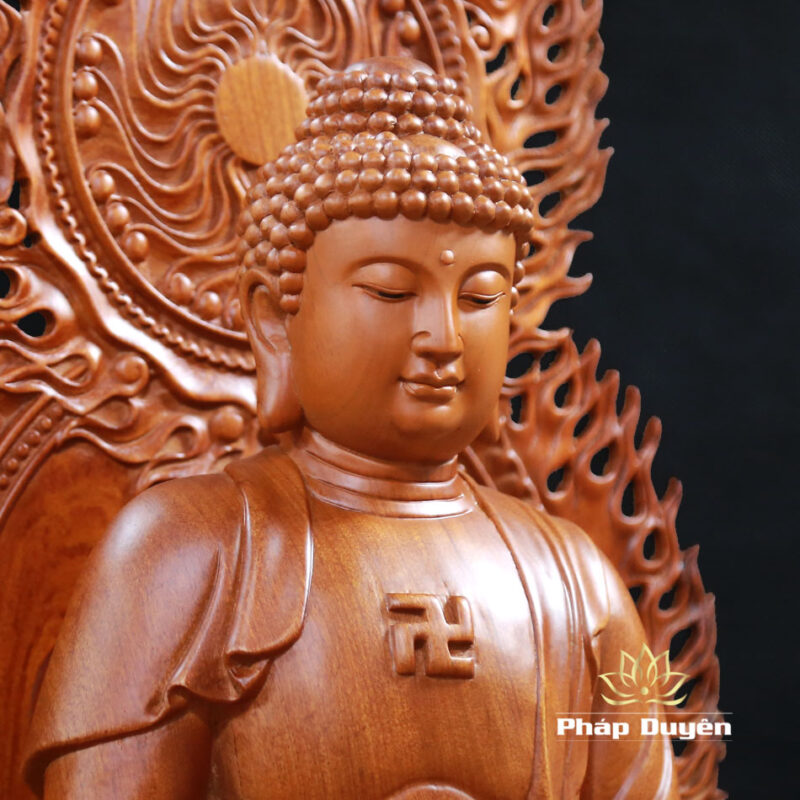 Bộ Tượng Thất Phật Dược Sư Bằng Gỗ Hương Nguyên Khối Cao 50cm (Tổng Lá Đề 62cm) - Ảnh 14