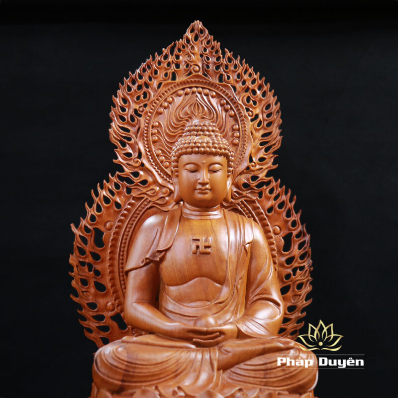 Bộ Tượng Thất Phật Dược Sư Bằng Gỗ Hương Nguyên Khối Cao 50cm (Tổng Lá Đề 62cm) - Ảnh 15