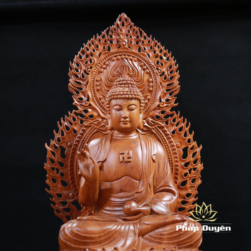 Bộ Tượng Thất Phật Dược Sư Bằng Gỗ Hương Nguyên Khối Cao 50cm (Tổng Lá Đề 62cm) - Ảnh 20