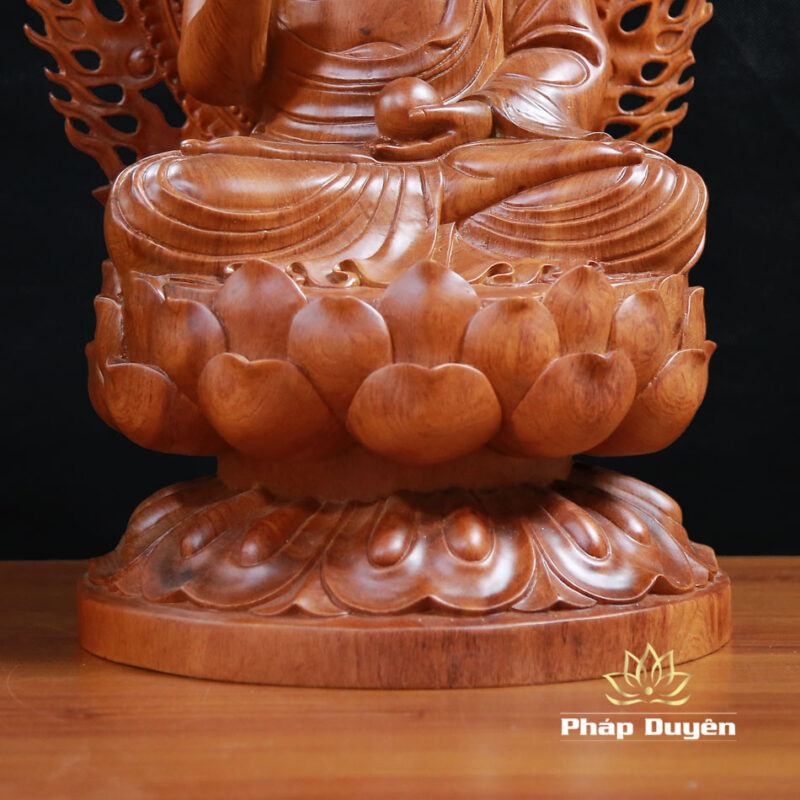 Bộ Tượng Thất Phật Dược Sư Bằng Gỗ Hương Nguyên Khối Cao 50cm (Tổng Lá Đề 62cm) - Ảnh 21