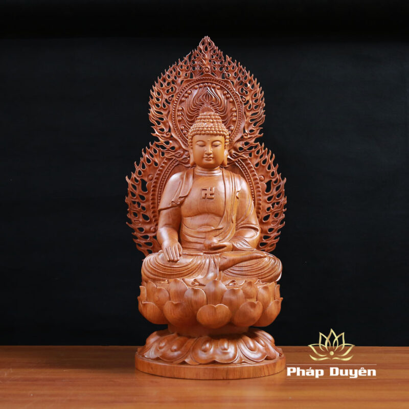 Bộ Tượng Thất Phật Dược Sư Bằng Gỗ Hương Nguyên Khối Cao 50cm (Tổng Lá Đề 62cm) - Ảnh 22