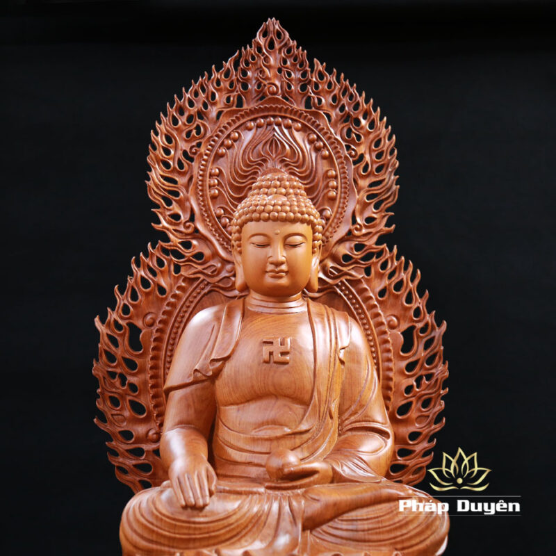 Bộ Tượng Thất Phật Dược Sư Bằng Gỗ Hương Nguyên Khối Cao 50cm (Tổng Lá Đề 62cm) - Ảnh 25