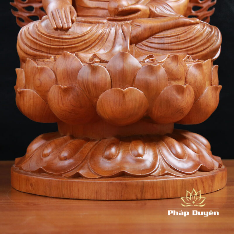 Bộ Tượng Thất Phật Dược Sư Bằng Gỗ Hương Nguyên Khối Cao 50cm (Tổng Lá Đề 62cm) - Ảnh 26