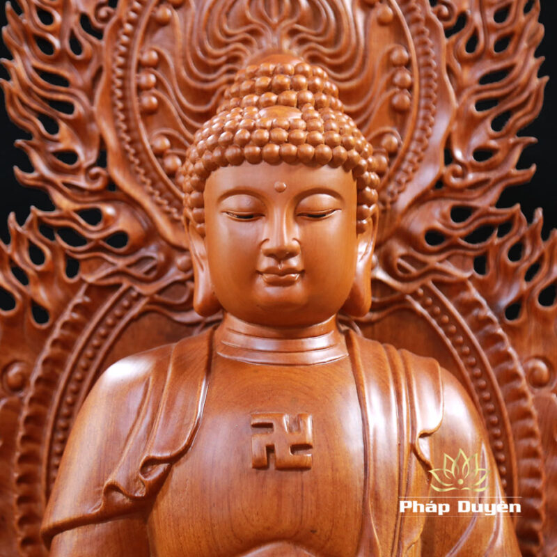 Bộ Tượng Thất Phật Dược Sư Bằng Gỗ Hương Nguyên Khối Cao 50cm (Tổng Lá Đề 62cm) - Ảnh 28
