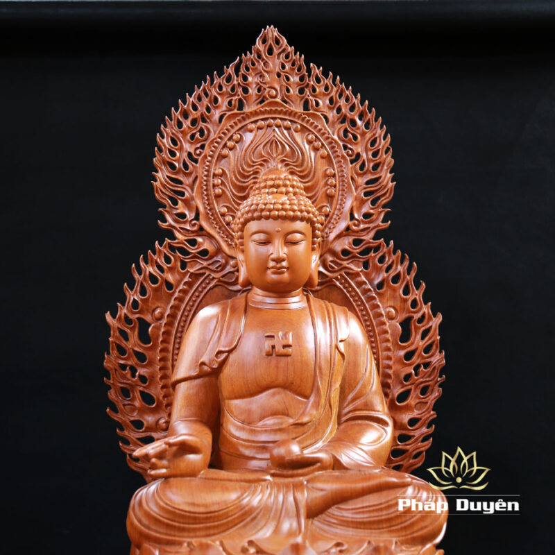Bộ Tượng Thất Phật Dược Sư Bằng Gỗ Hương Nguyên Khối Cao 50cm (Tổng Lá Đề 62cm) - Ảnh 29