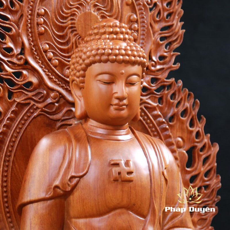 Bộ Tượng Thất Phật Dược Sư Bằng Gỗ Hương Nguyên Khối Cao 50cm (Tổng Lá Đề 62cm) - Ảnh 30